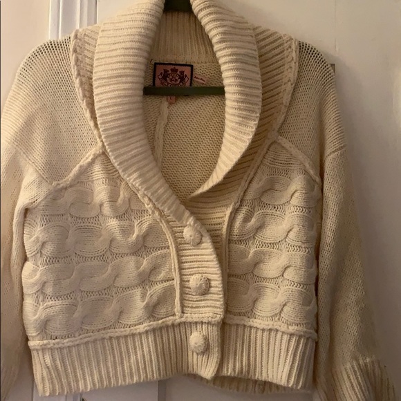 Juicy Couture Sweaters - Juicy Couture cropped off white sweater size L